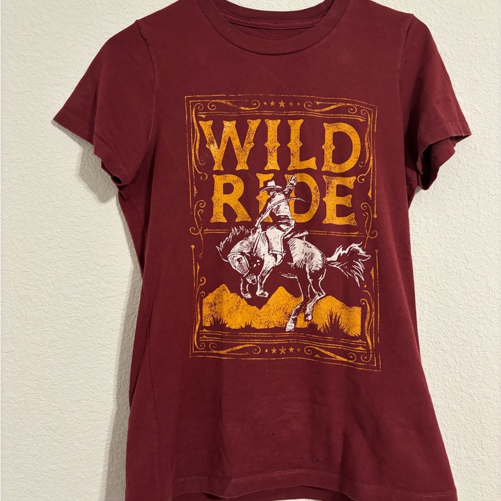 Wild Ride Maroon Graphic Tee